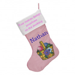 Easter Stocking 17", Soft Pink